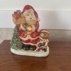 Santa Decoration Ceramic Vintage Christmas‎ Village Colorful